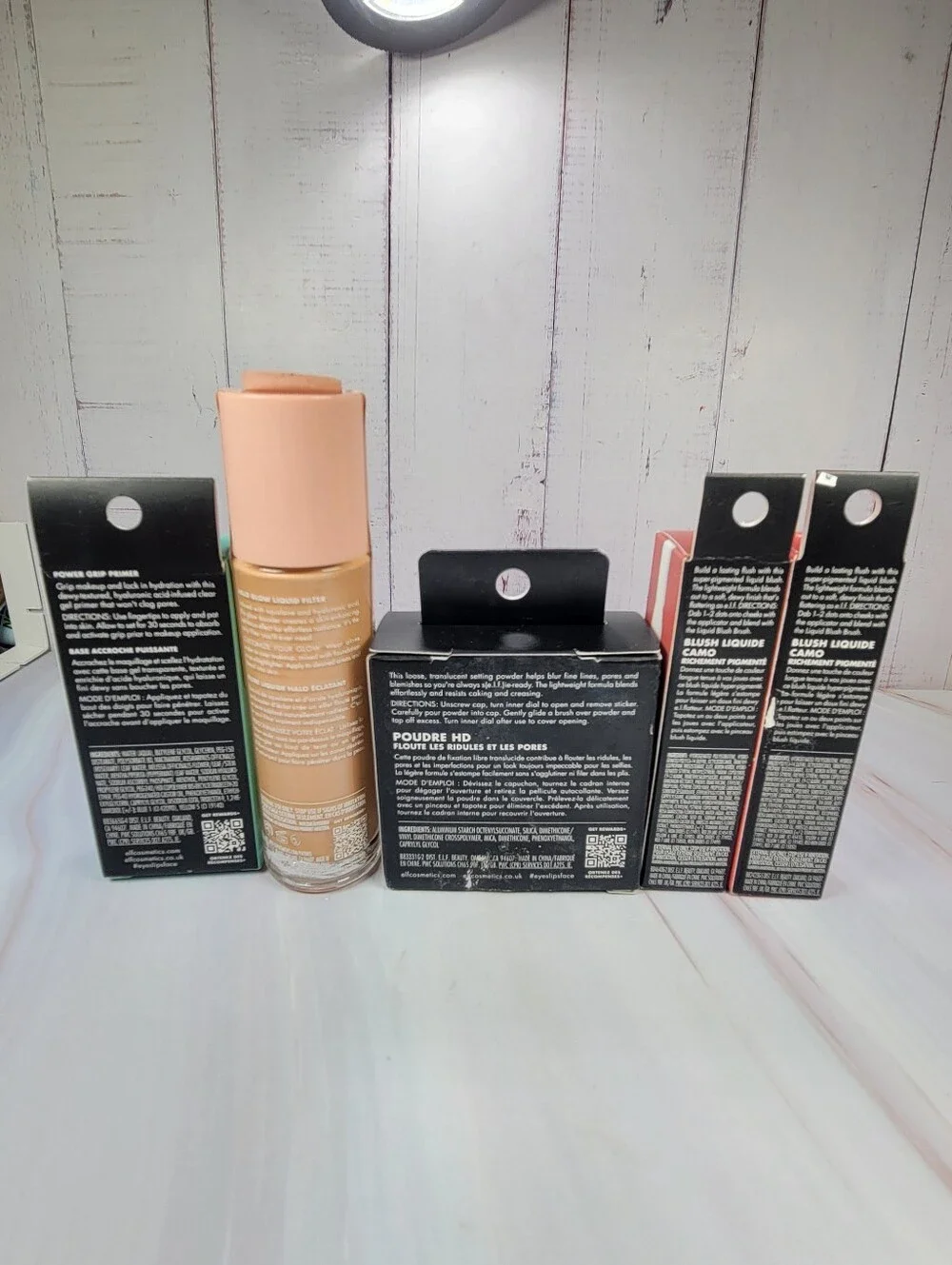 Elf Primer, Halo Glow Liquid Filter, HD Powder & Liquid Blush Bundle NEW!